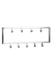 KADIMA DESIGN Wandgarderobe Metall Silber 50x20x4 cm Design Flurgarderobe Stahl,