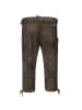 Maddox Country Lederhose Leifers in grau
