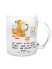 Mr. & Mrs. Panda Teeglas Fuchs  Malen mit Spruch in Transparent
