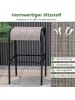 COSTWAY 2er Set Barhocker Outdoor in Braun