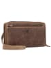 Greenburry Vintage Clutch Geldbörse RFID Schutz Leder 21 cm in brown