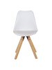 KADIMA DESIGN 2er Set Retro Esszimmerstuhl LIMA weiß in Weiß