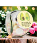 Mr. & Mrs. Panda Bonbonglas Avocado Pärchen mit Spruch in Gelb Pastell