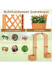 COSTWAY 2 in 1 Rosenbogen mit Blumenkasten in Gelb
