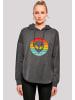 F4NT4STIC Oversized Hoodie Alien Retro Sonnenuntergang in charcoal