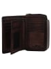 Greenburry Destressed Geldbörse RFID Schutz Leder 13.5 cm in teak brown