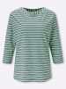 Sieh an! 3/4-Arm-Shirt in jade-ecru-geringelt