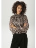 Aniston CASUAL Chiffonbluse in sand-schwarz-braun-beige-goldfarben