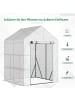 Outsunny Foliengewächshaus 143L x 143B x 195H cm Weiß