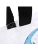 Mr. & Mrs. Panda Strandtasche Sternzeichen Fische mit Spruch in Weiß