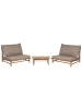 Beliani 3-tlg Lounge Set TODI in Braun/Beige