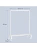 SONGMICS Kleiderständer Pataye in Weiß - (B)103.5 x (H)155 x (T)41 cm