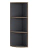 VCM  Elegantes Holzregal Eckregal Regal Salia 3fach in Anthrazit