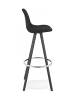 KADIMA DESIGN Barhocker Schwarz Holz Gepolstert | Industrial Stil in Schwarz