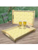 Mr. & Mrs. Panda Holz Tablett Bunte Blumenwiese ohne Spruch in Gelb