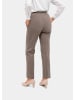GOLDNER Kurzgröße:  Edle Professlan-Schlupfhose MARTHA in taupe / melange