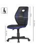 FineBuy Bürostuhl in Blau / Stoff / 63x63x103