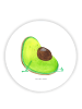 Mr. & Mrs. Panda Magnetknopf Avocado Schwangerschaft ohne Spruch in Weiß