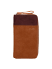 Zwei Eva Geldbörse 20 cm in nubuk cognac
