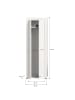 ebuy24 Kleiderschrank Jam Weiß 64 x 35 cm