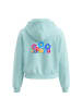 IZIA Women Hoodie in Aqua