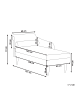 Beliani Chaiselongue YVOIRE in Beige/Schwarz - (W) 68 x (H) 72 x (L) 151 cm linksseitig