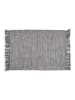 GIFTDECOR Teppich mit Fransen, 100% Baumwolle in Grau, 180 x 120 cm