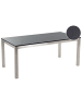 Beliani Konferenztisch GROSSETO in Schwarz/Silber - (W) 90 x (H) 76 x (L) 180 cm