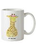 Mr. & Mrs. Panda Steinguttasse Giraffe Blumenkranz ohne Spruch in Weiß