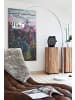 SalesFever Bogenlampe 208 cm höhenverstellbar dimmbar Marmorfuß und Lampenschirm in Chrom