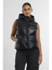 Urban Classics Urban Classics Ladies Recycled Shiny Puffer Vest with Hood in black