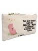 Mr. & Mrs. Panda Schminktasche Schwein Glück mit Spruch in Weiß