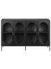 Beliani Vitrine LANGFORD in Schwarz - (W) 137 x (H) 83 x (L) 40 cm