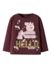 name it Langarmshirt NMFORA PEPPA LS NREG TOP in burgundy