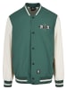 STARTER College Jackets in darkfreshgreen/palewhite