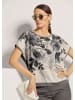 MADELEINE Kurzarm Druckshirt mit Rundhals in graumelange / multicolor