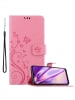 cadorabo Hülle für Samsung Galaxy A13 5G Blumen Design in FLORAL ROSA