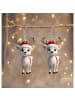 Adeliás Weihnachtsschmuck Ohrringe Ohrhänger Renntier aus Acryl in bunt