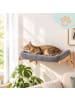 relaxdays Katzenbett in Grau/ Natur - (B)69 x (H)26,5 x (T)40,5 cm
