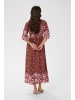 Kaffe Kleid KArosine Tight fit in Henna Border Flower