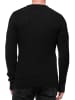 Rusty Neal Grobstrick Slim Fit Rundhals-Pullover in Schwarz