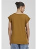 Urban Classics Urban Classics Damen Ladies Extended Shoulder Tee in nut