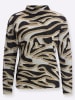 Sieh an! Jacquard-Pullover in camel-schwarz-gemustert