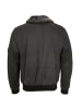 MADDOX Fliegerlederjacke Lammnubuk in Schwarz