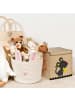 relaxdays Kinder-Aufbewahrungsbox "Biber" in Beige/ Braun - (B)33 x (H)33 x (T)33 cm