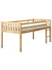 Beliani Einzelbett PEIPIN in Braun - (W) 98 x (H) 99 x (L) 210 cm