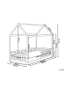 Beliani Kinderbett COSSAYE in Braun - (W) 98 x (H) 161 x (L) 208 cm