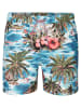 Petrol Industries Badehose mit tropischem Print Floridian in Blau