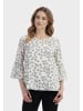 Usha Damen Bluse in Wollweiss Schwarz