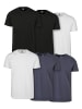Urban Classics T-Shirt in blk/blk/wht/wht/nvy/nvy